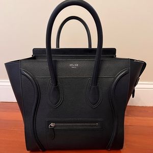 Celine Drummed Leather Mini Luggage